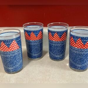 Denim Juice Glasses